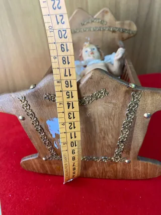 Culla Bambino Gesù Legno Decorazione