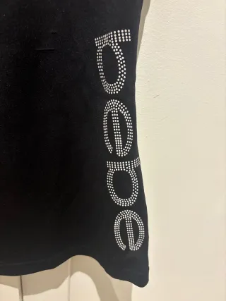 Top deportivo Bebe negro con pedrería