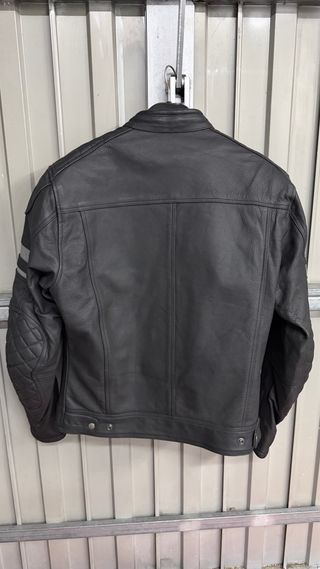 Chaqueta de moto de piel estilo café racer