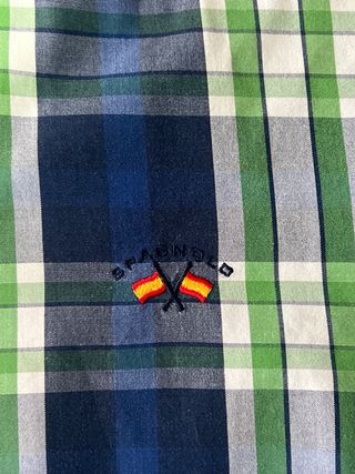 Camisa Spagnolo cuadros azul y verde