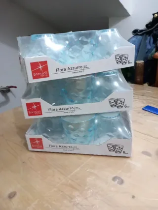 Bormioli Rocco Flora Azzurro 3 Set da 6 Bicchieri