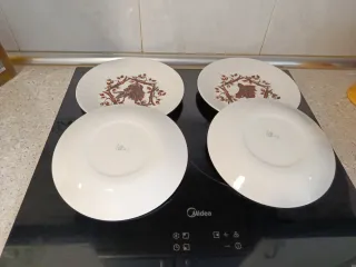 Juego 4 Platos Vintage Animales Bosque