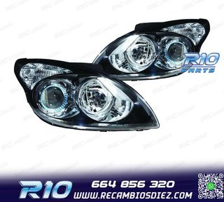 FAROS PARA HYUNDAI I30 07-12 FONDO NEGRO CON MOTOR