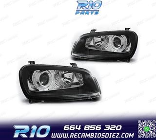 FAROS TOYOTA RAV-4 94-00 OJOS ANGEL FONDO NEGRO