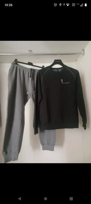 2 tute felpate Navigare blu e nere taglia XL