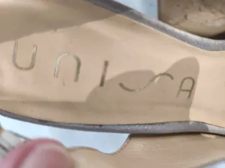 Zapatos Unida Piel y Bolso Fiesta Plateado