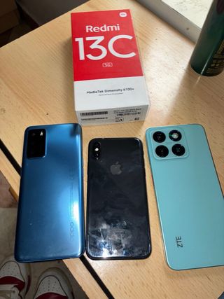 Lote 3 Móviles: iPhone X, Oppo, Redmi 13C 5G