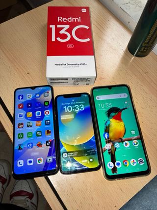 Lote 3 Móviles: iPhone X, Oppo, Redmi 13C 5G