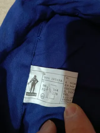 Tuta intera blu da lavoro tg 48