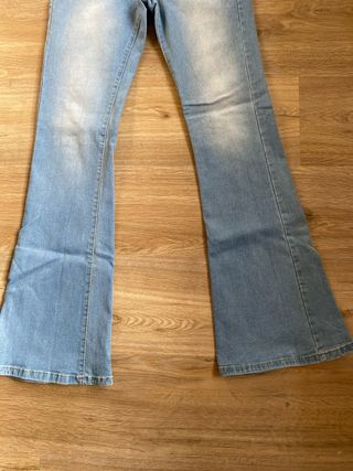 Pantalón campana efecto vaquero