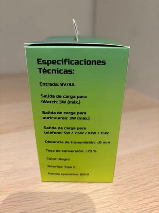Base Carga 3 en 1 Q2 Negro, nuevo a estrenar.