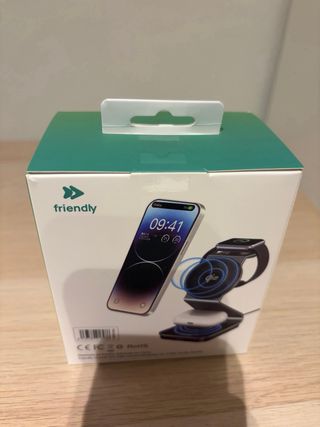 Base Carga 3 en 1 Q2 Negro, nuevo a estrenar.