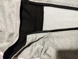 Sudadera Jordan Gris y Negra Delgada