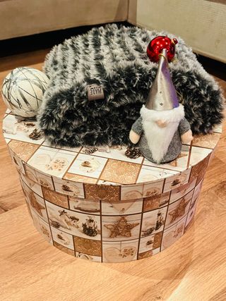 Cuello infinito lana polar azul grisáceo