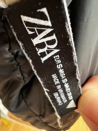 Chaleco acolchado reversible negro y beige t.S/M