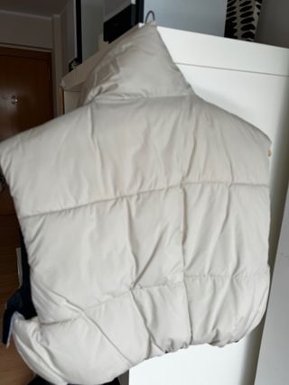 Chaleco acolchado reversible negro y beige t.S/M