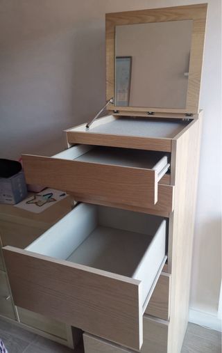 Cómoda 6 cajones roble IKEA MALM