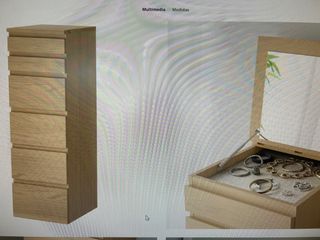 Cómoda 6 cajones roble IKEA MALM