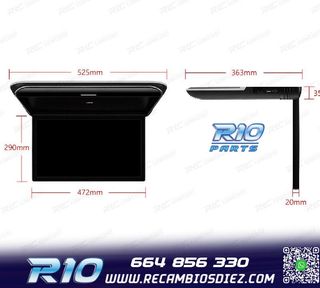 PANTALLA FULL HD PARA TECHO DE 19,5 "