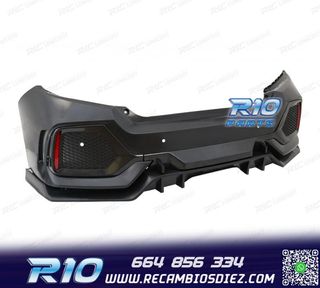 PARAGOLPES TRASERO HONDA CIVIC 16- LOOK TYPE R
