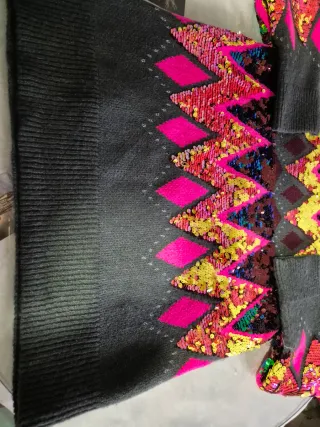 Jersey Zara Lentejuelas Multicolor