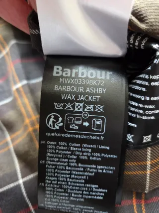 Chaqueta Barbour Ashby Negra Talla S