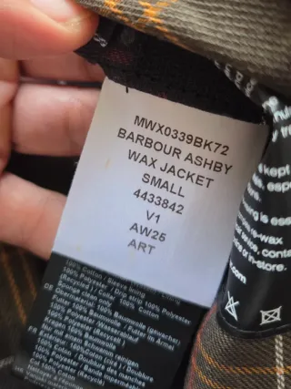 Chaqueta Barbour Ashby Negra Talla S