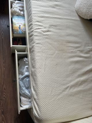 Diván IKEA Madera Blanco con colchones