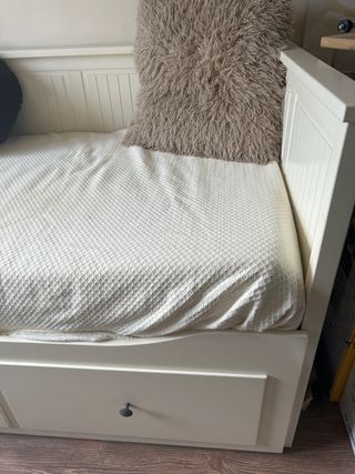 Diván IKEA Madera Blanco con colchones