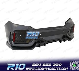PARAGOLPES TRASERO HONDA CIVIC 16- LOOK TYPE R