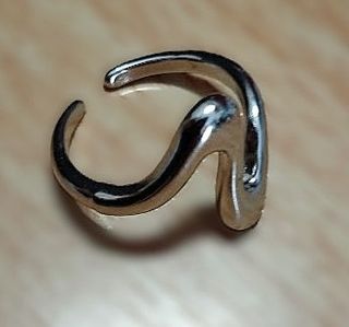 Anillo Plata Diseño Curvo