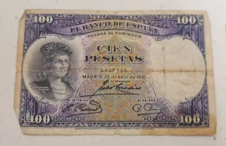 Lote 4 Billetes Pesetas República Española
