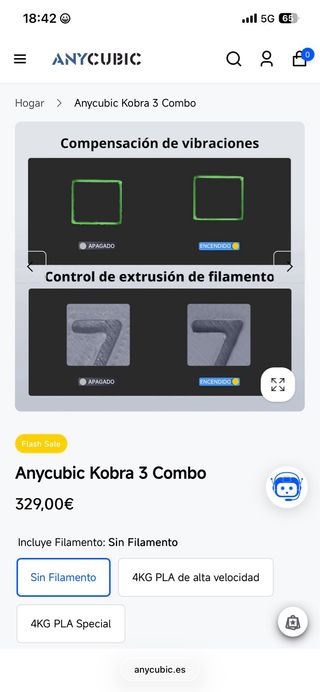 Impresora 3D Anycubic Kobra 3 Combo