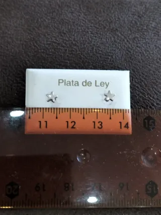 Pendientes Estrella Plata de Ley Niña/Bebé nuevos.