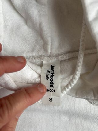 Felpa con cappuccio bianca taglia S