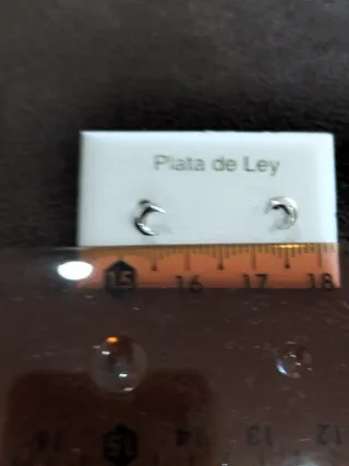Pendientes Luna Plata Bebé Niña Nuevos