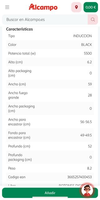 Vitroceramica induccion