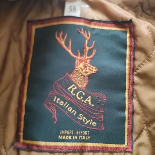 Cazadora de cuero marrón hombre