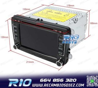 RADIO GPS ANDROID 13 PARA VOLKSWAGEN VW SEAT SKODA TOURAN 7"