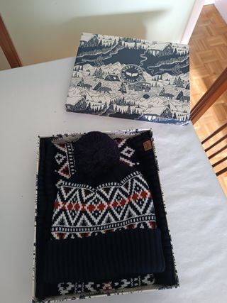 Conjunto gorro y cuello invierno 2 piezas