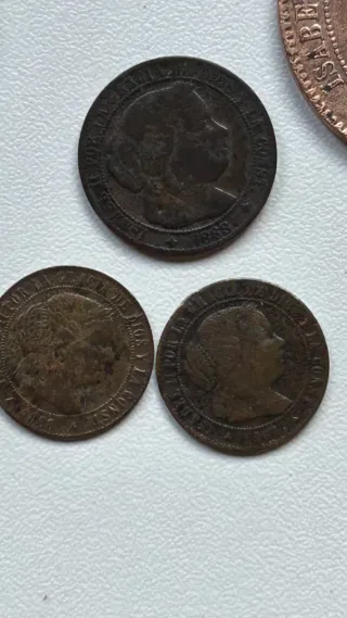 Lote de 6 monedas antiguas