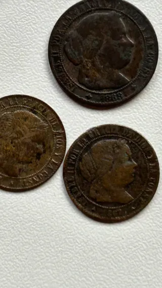 Lote de 6 monedas antiguas