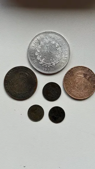 Lote de 6 monedas antiguas