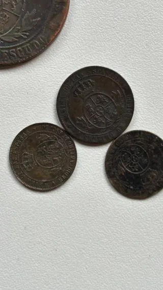 Lote de 6 monedas antiguas