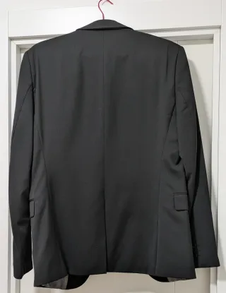 Chaqueta Zara Negra Talla 48 + Corbata Granate