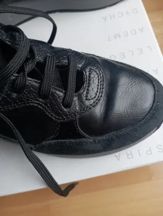 Zapatillas Geox Negras Piel y Ante