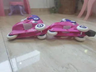 Patines en línea rosas y morados talla 28-30/26/28