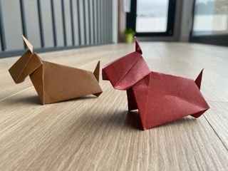 Figuras de origami hechas a mano