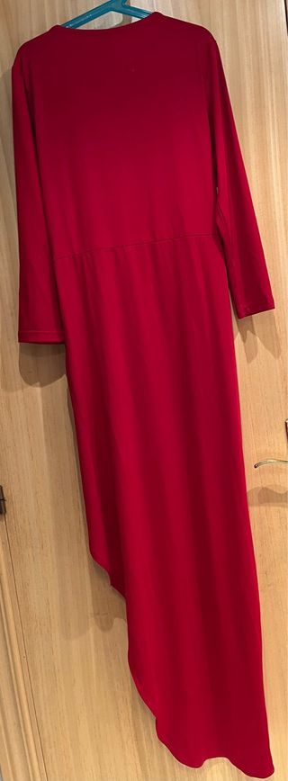 Conjunto Vestido Rojo y Sandalias de Zara