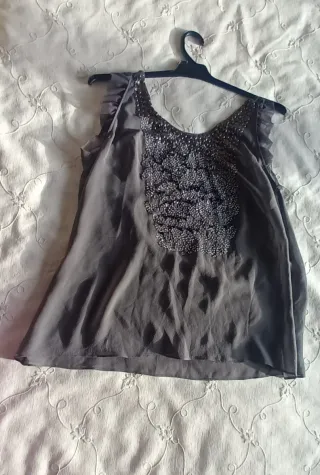 Top fiesta gris plateado